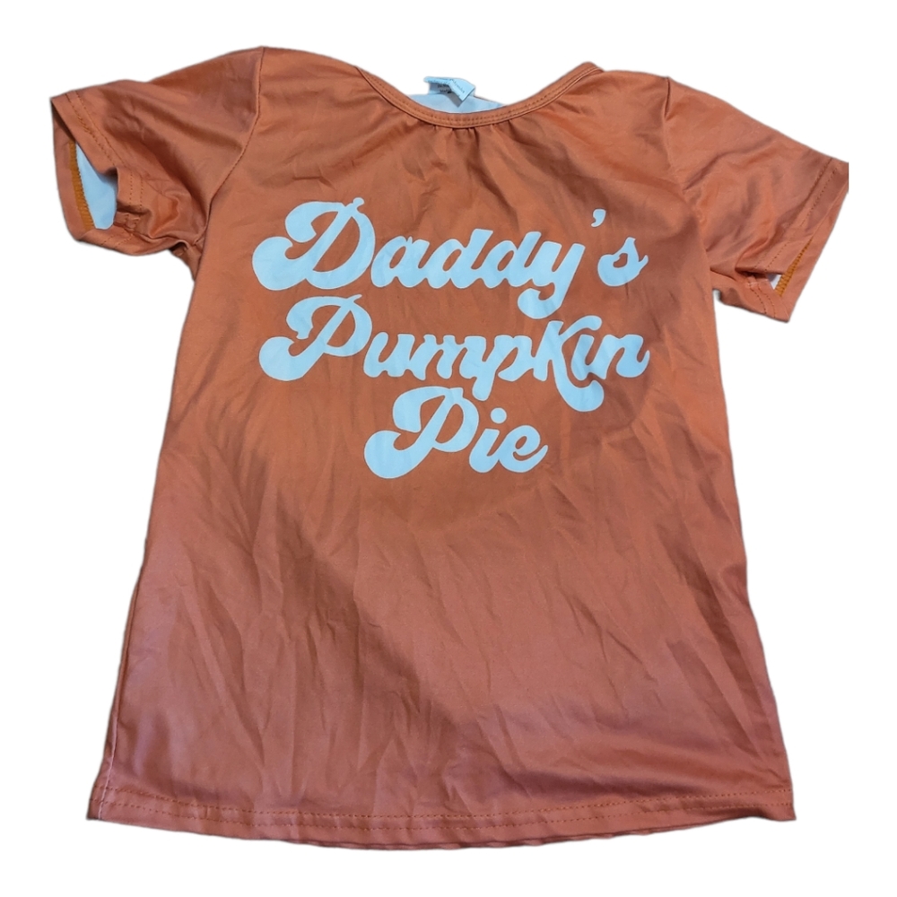 💥 4 for $20💥 Girls size 6/7 pants set "daddy's pumpkin pie"